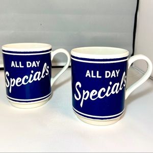 Kate Spade Order’s Up “All Day Specials” 2 Mug Set